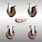 Service Caster 5 Inch 316SS High Temp Glass Filled Nylon Plate Caster Lock Brake 2 Rigid, 2PK SCC-SS316TTL20S514-GFNSHT-2-R-2 - alternate 3